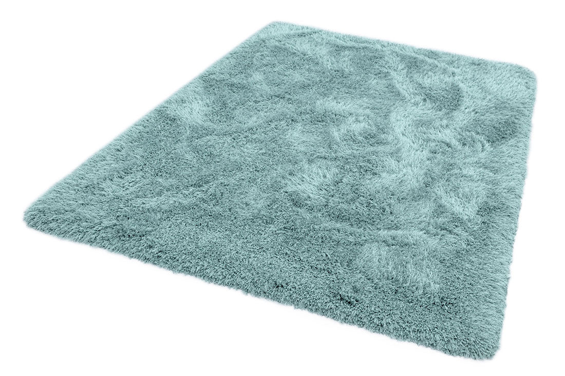 blue shagpile rug