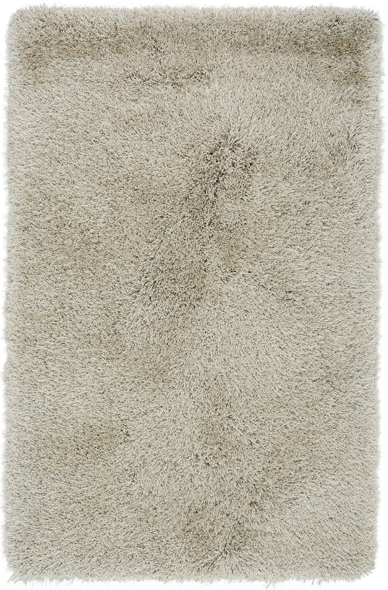 beige shagpile circle rug