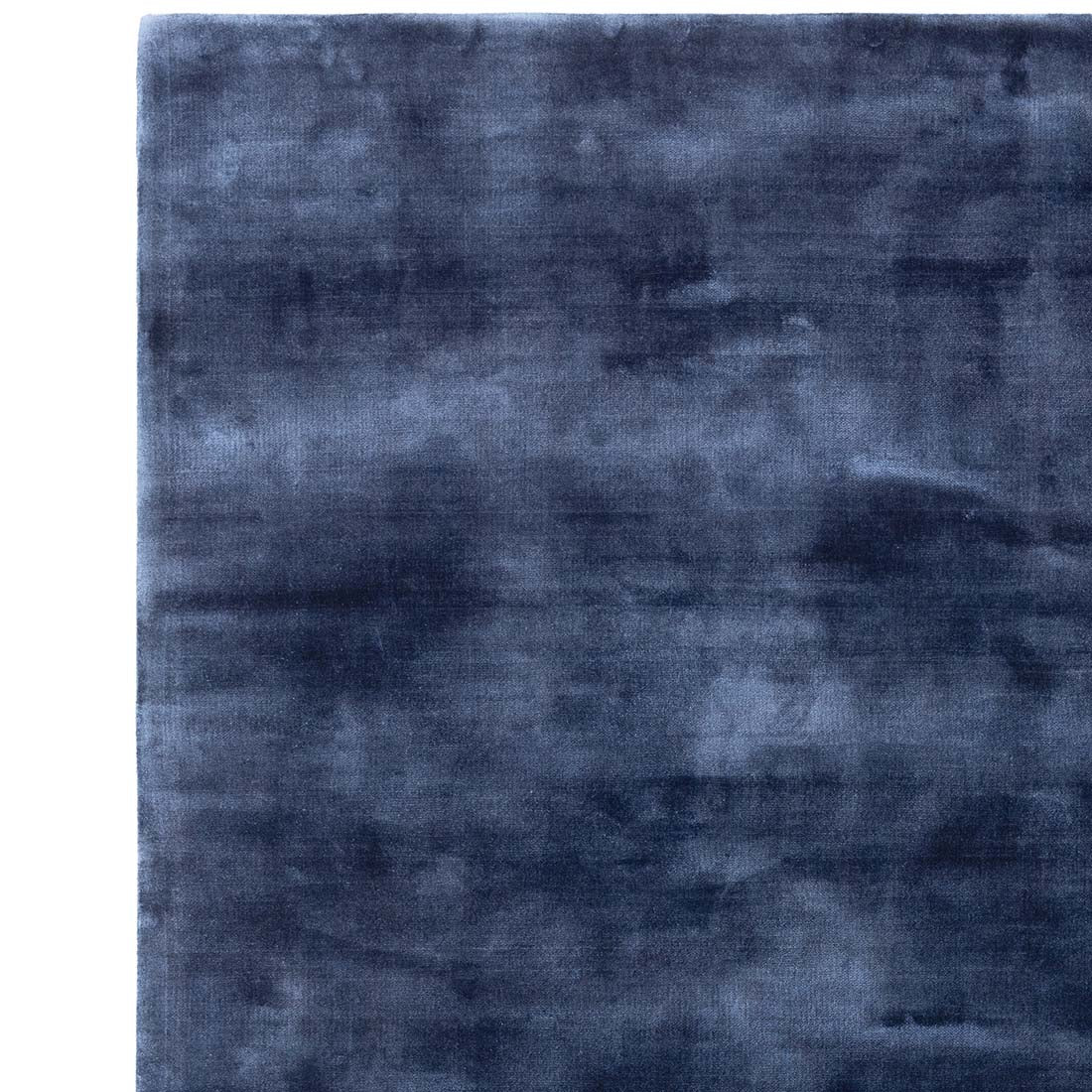 shiny blue modern rug in a plain style
