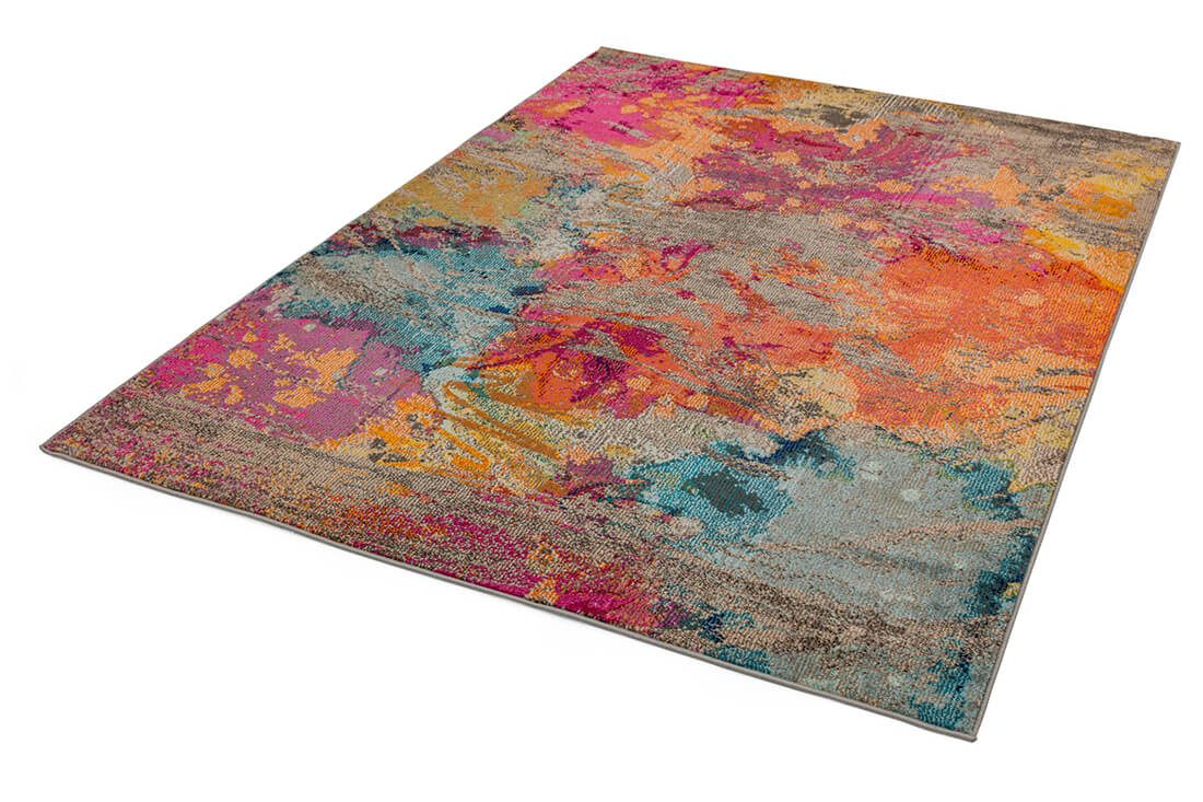 Abstract multicolour rug