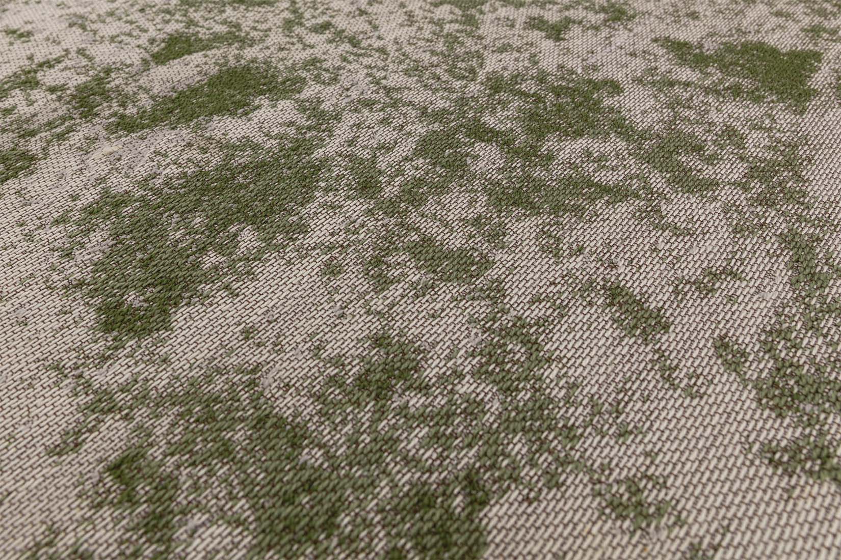 abstract indoor/outdoor rug in green
