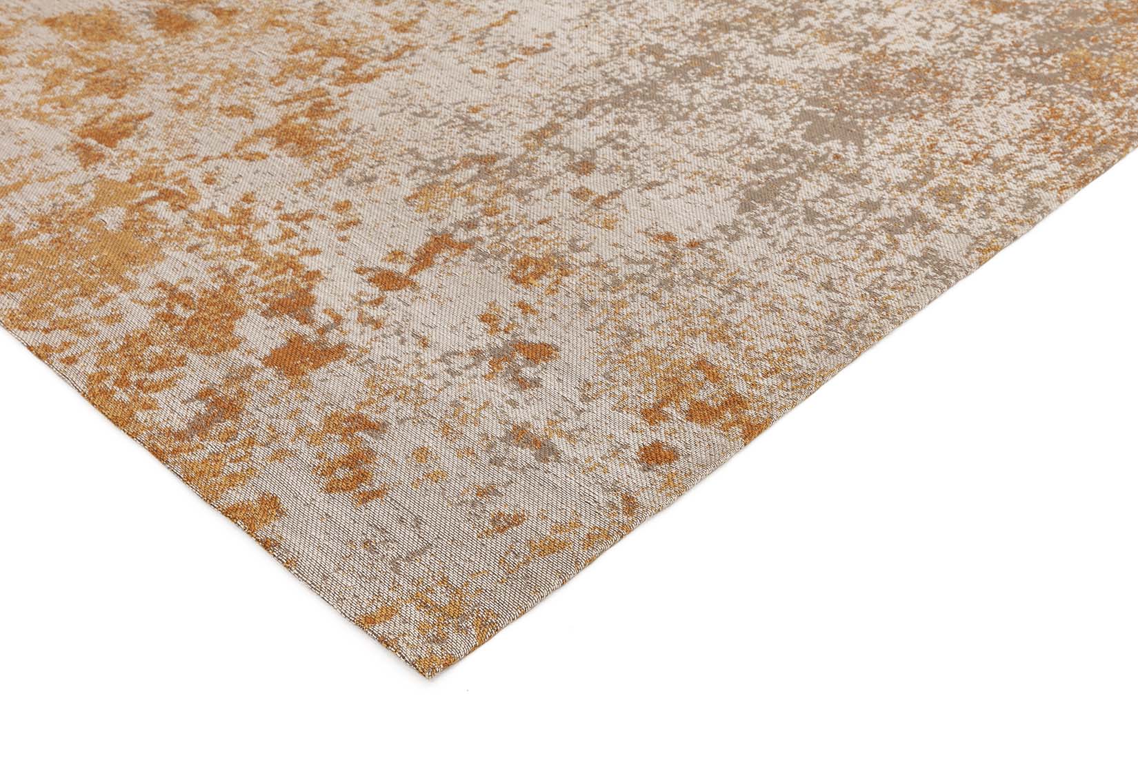 abstract indoor/outdoor rug in terracotta
