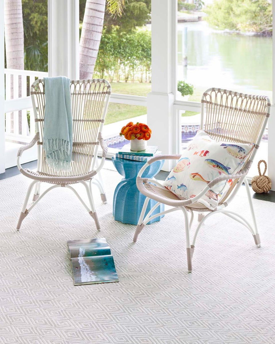Diamond Platinum White Indoor/Outdoor Rug