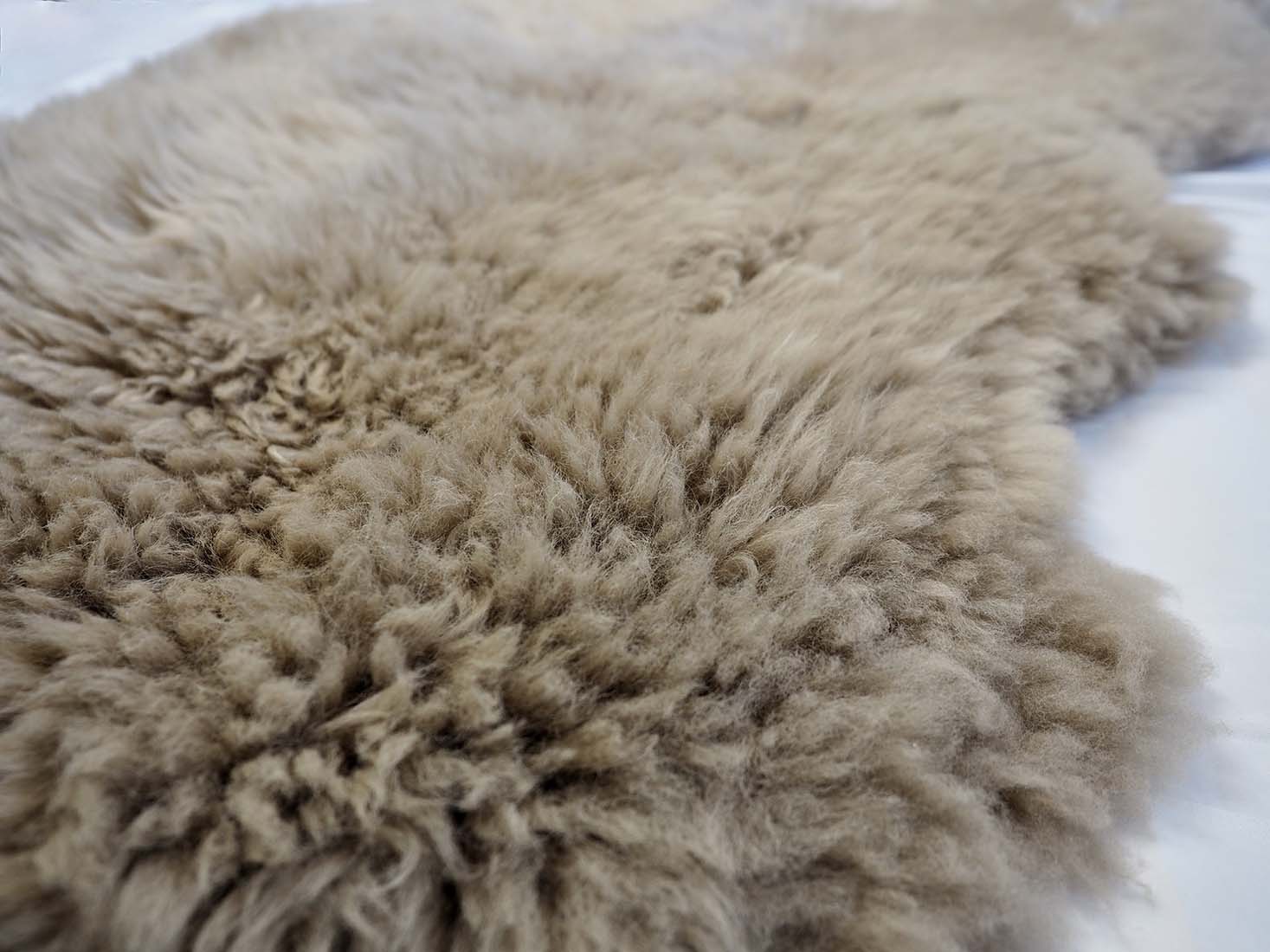 double Irish beige sheepskin rug
