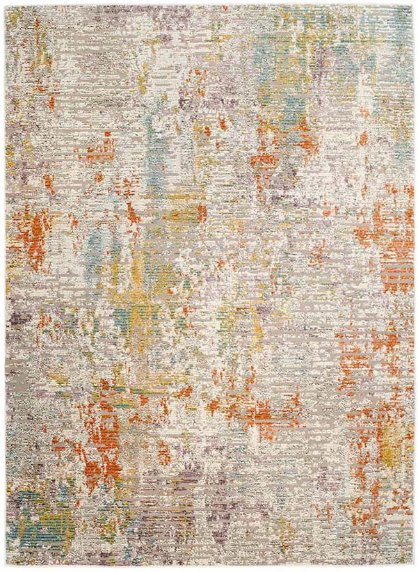 abstract area rug in multicolour