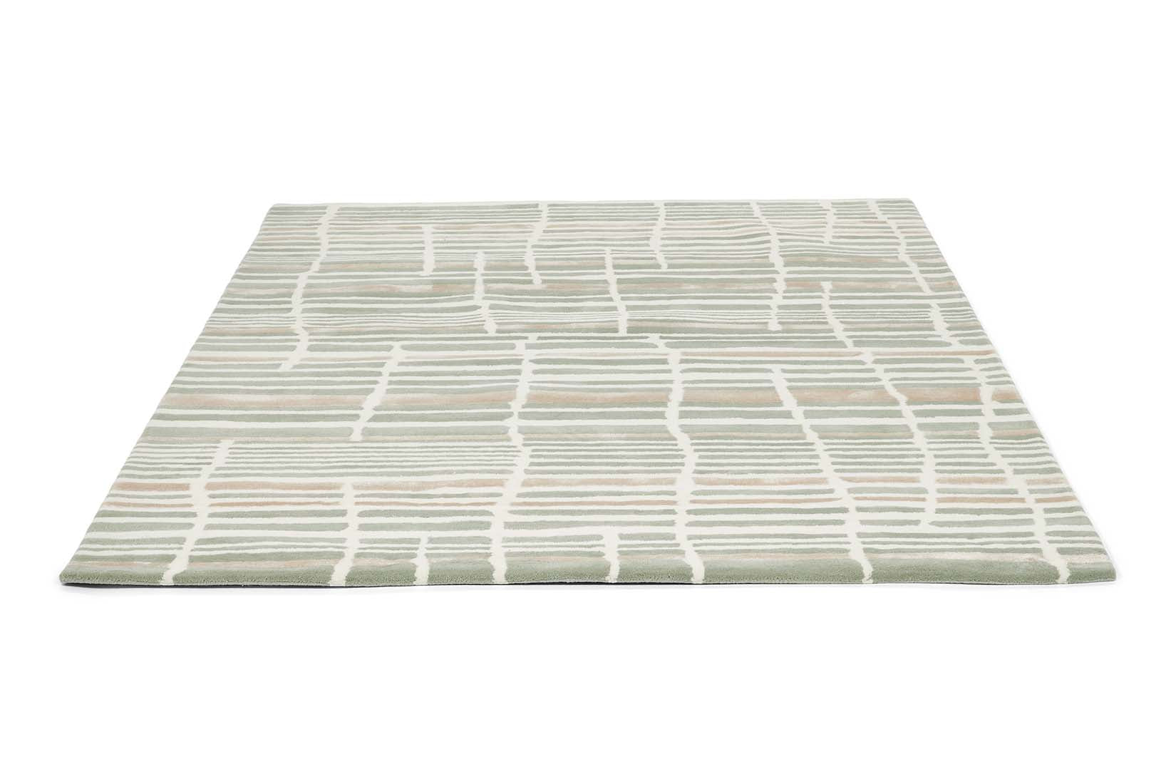  beige and ivory abstract striped rug