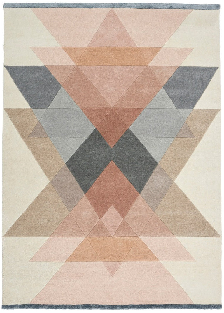 multicolour abstract geometric rug