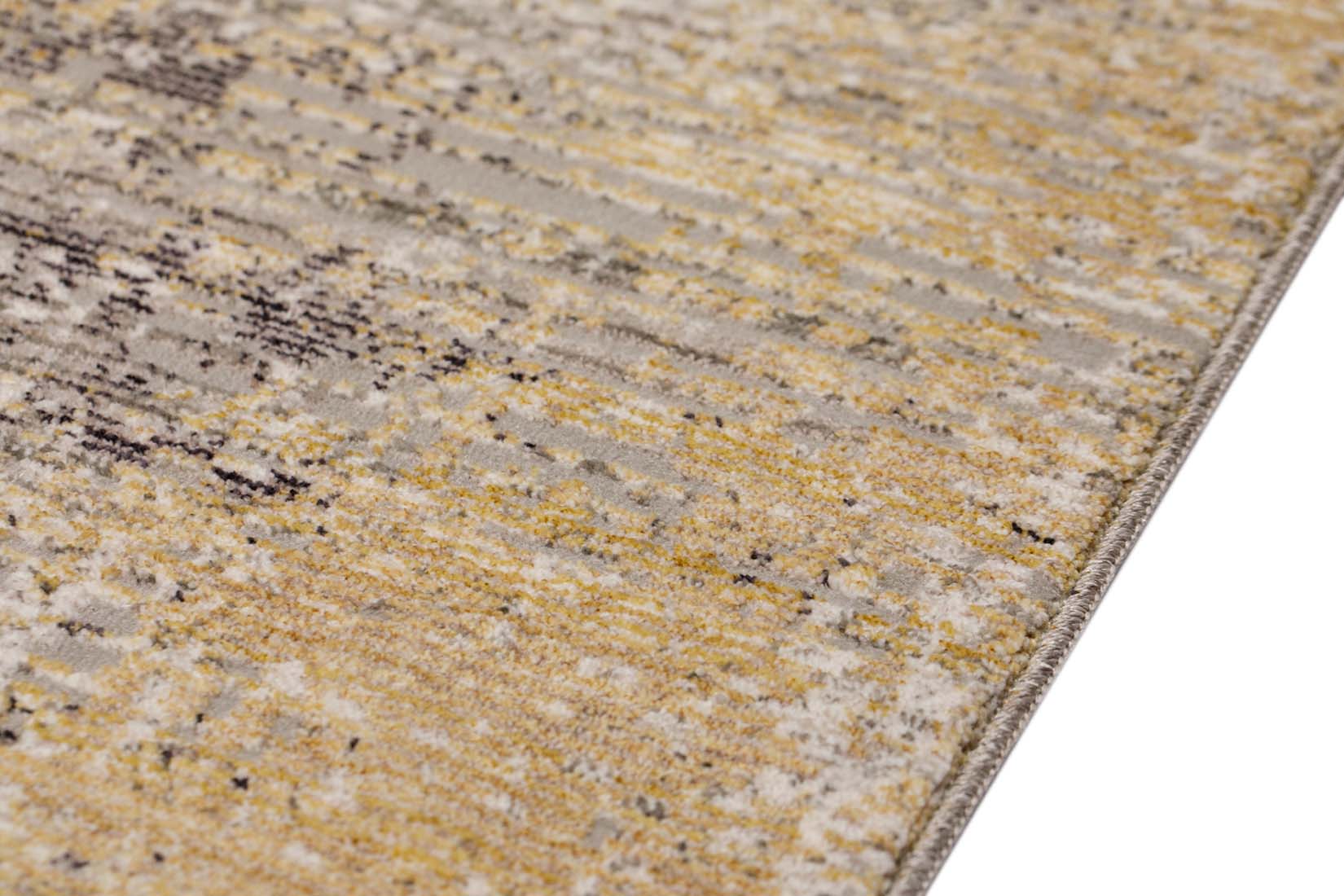 modern yellow and grey abstract area rug
