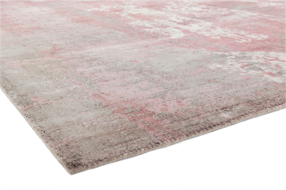 pink and grey abstract rug
