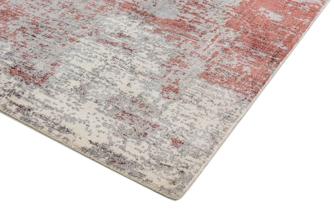 red and grey abstract rug