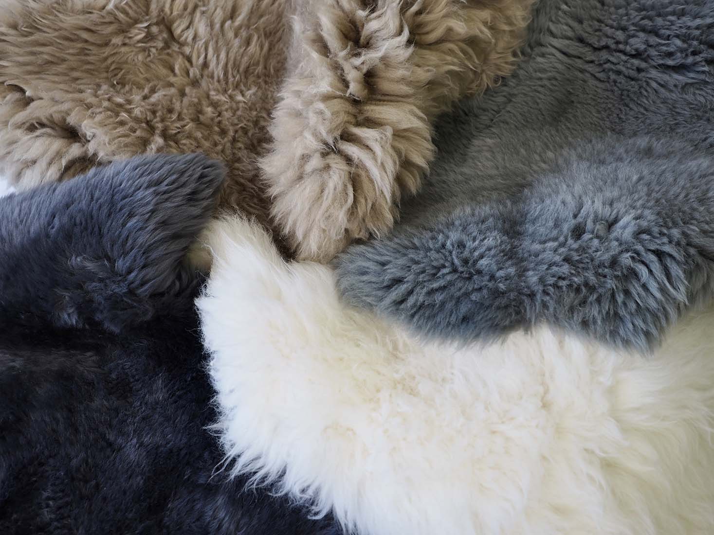 Irish dark grey sheepskin rug
