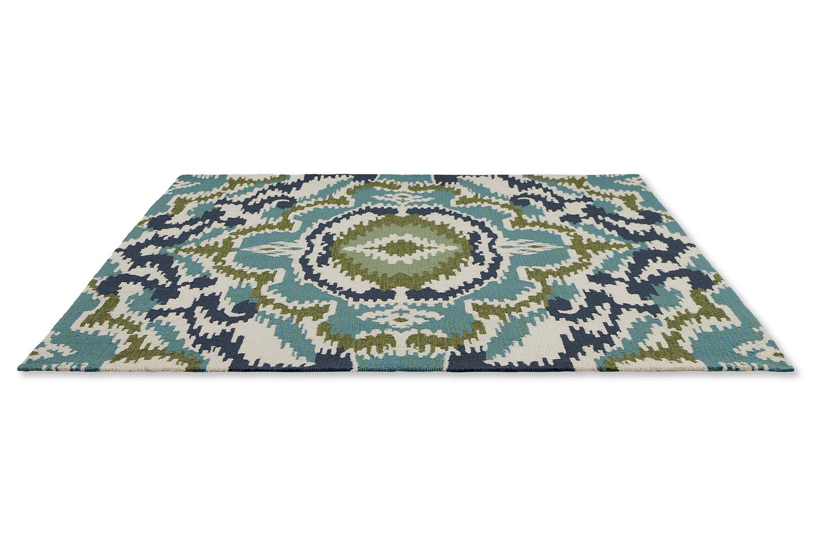  blue and navy abstract indoor/outdoor rug
