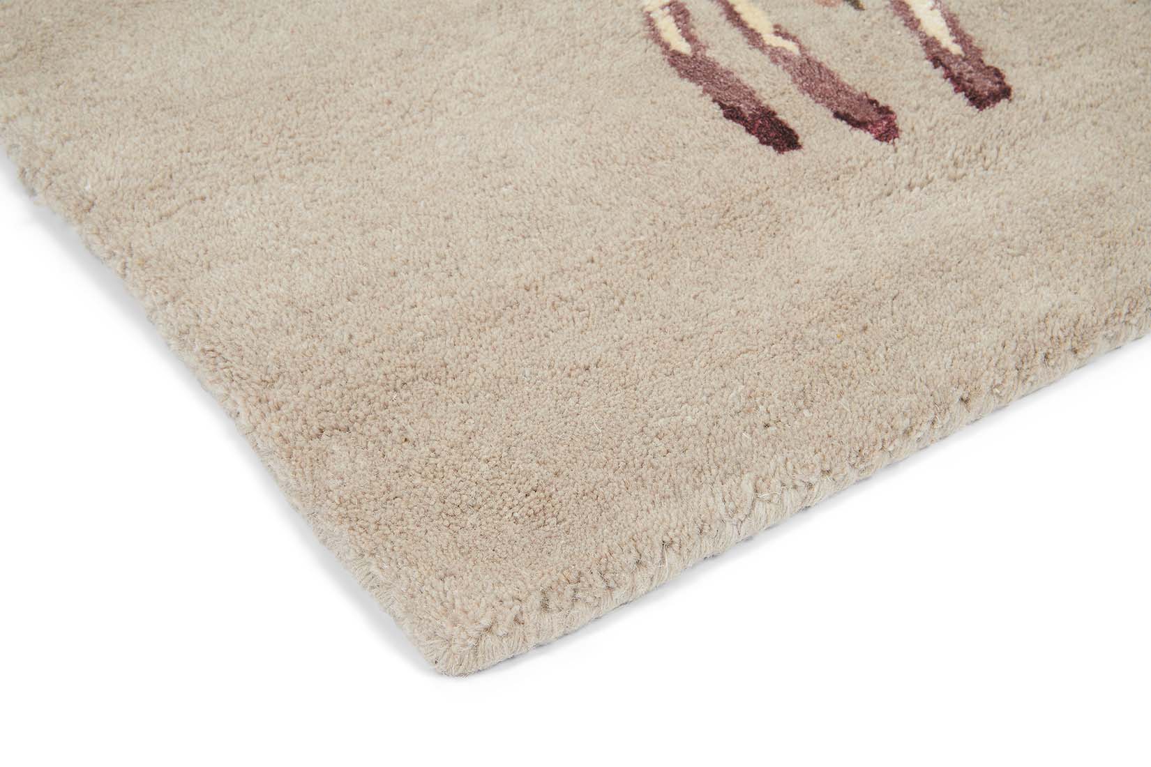 Rectangular grey rug with wavy abstract pattern in white viscose