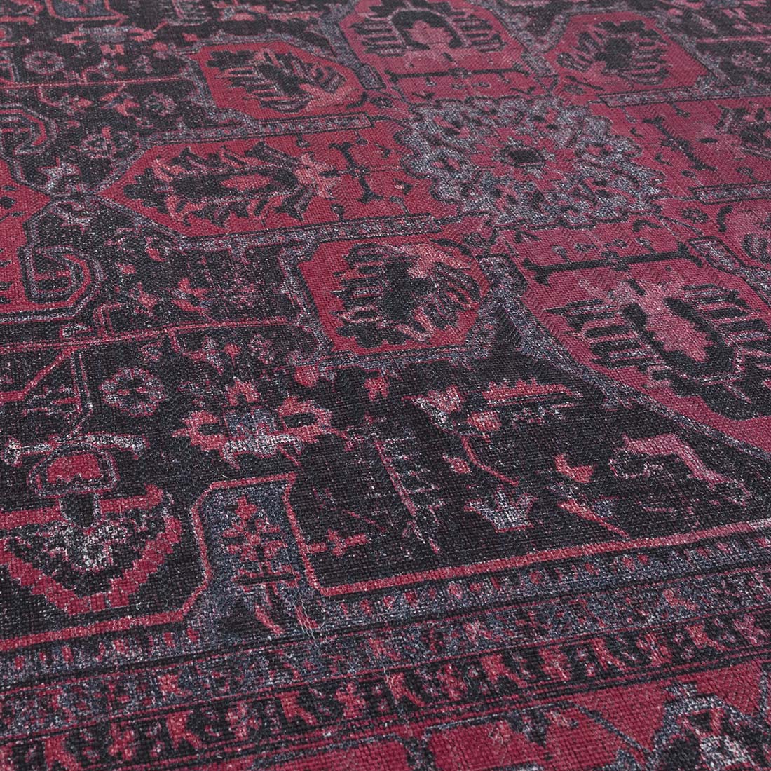 pink Persian inspired area rug 
