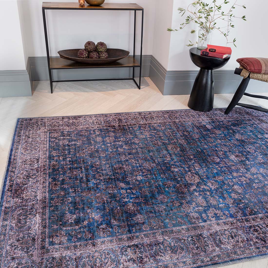 Kaya Ava Vintage Style Flatweave Rug KY02