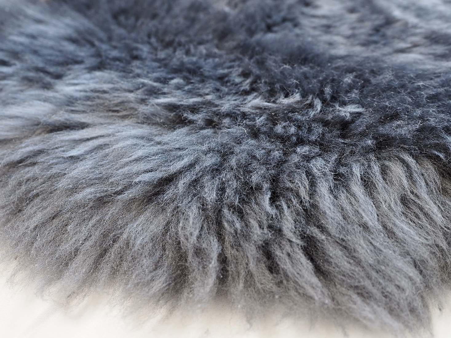 Irish light grey sheepskin rug
