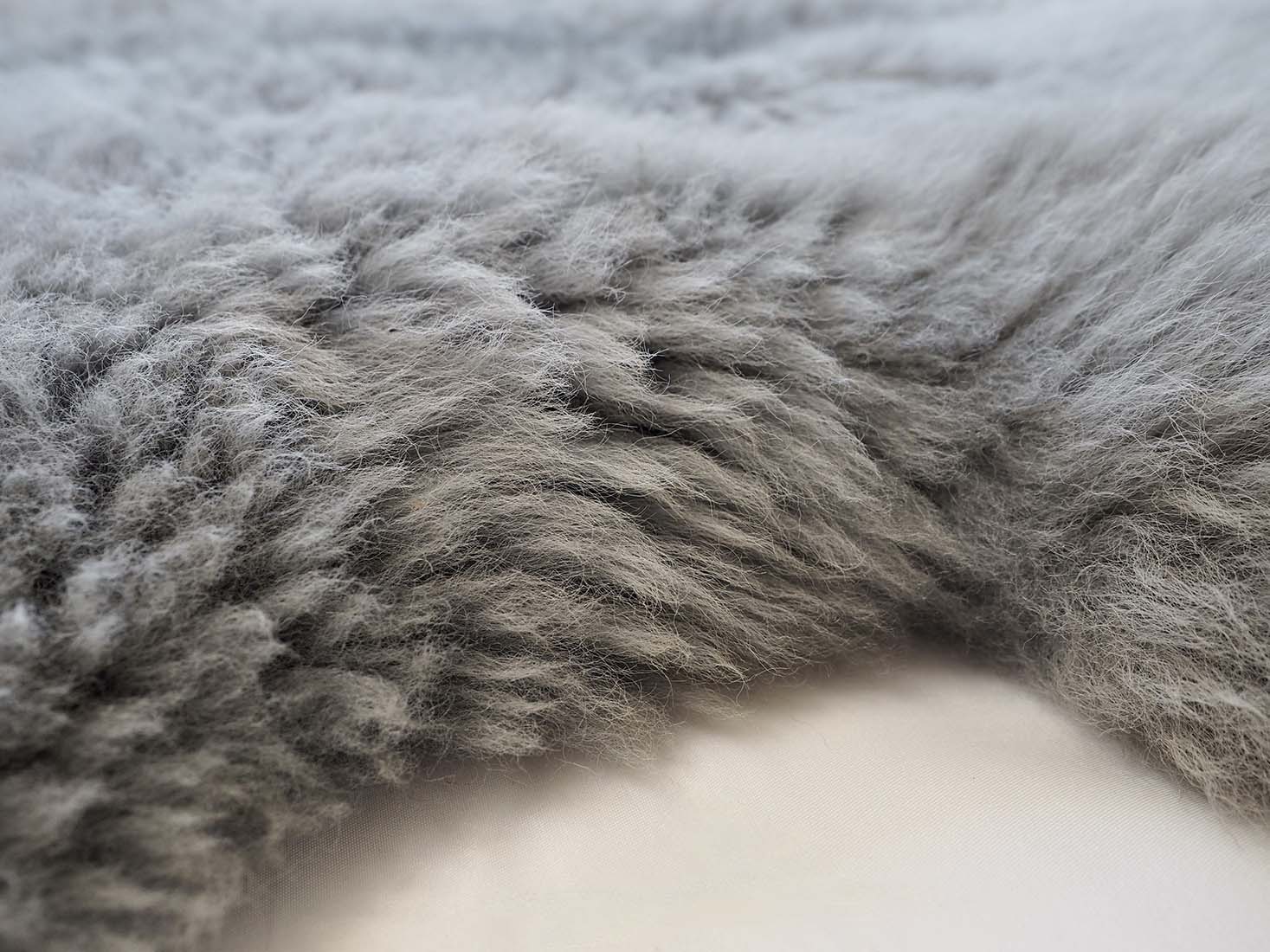 double Irish grey sheepskin rug
