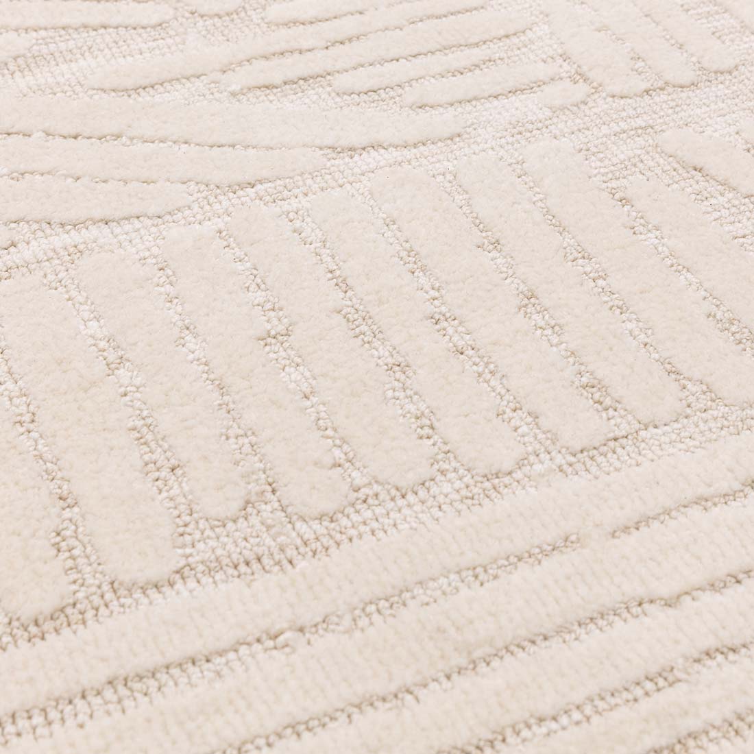 cream modern geometric polyester rug
