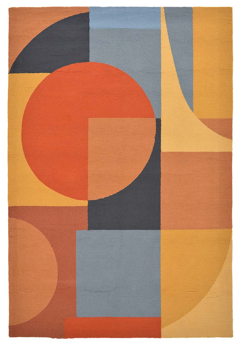 geometric artist inspired indoor/outdoor rug in multicolour
