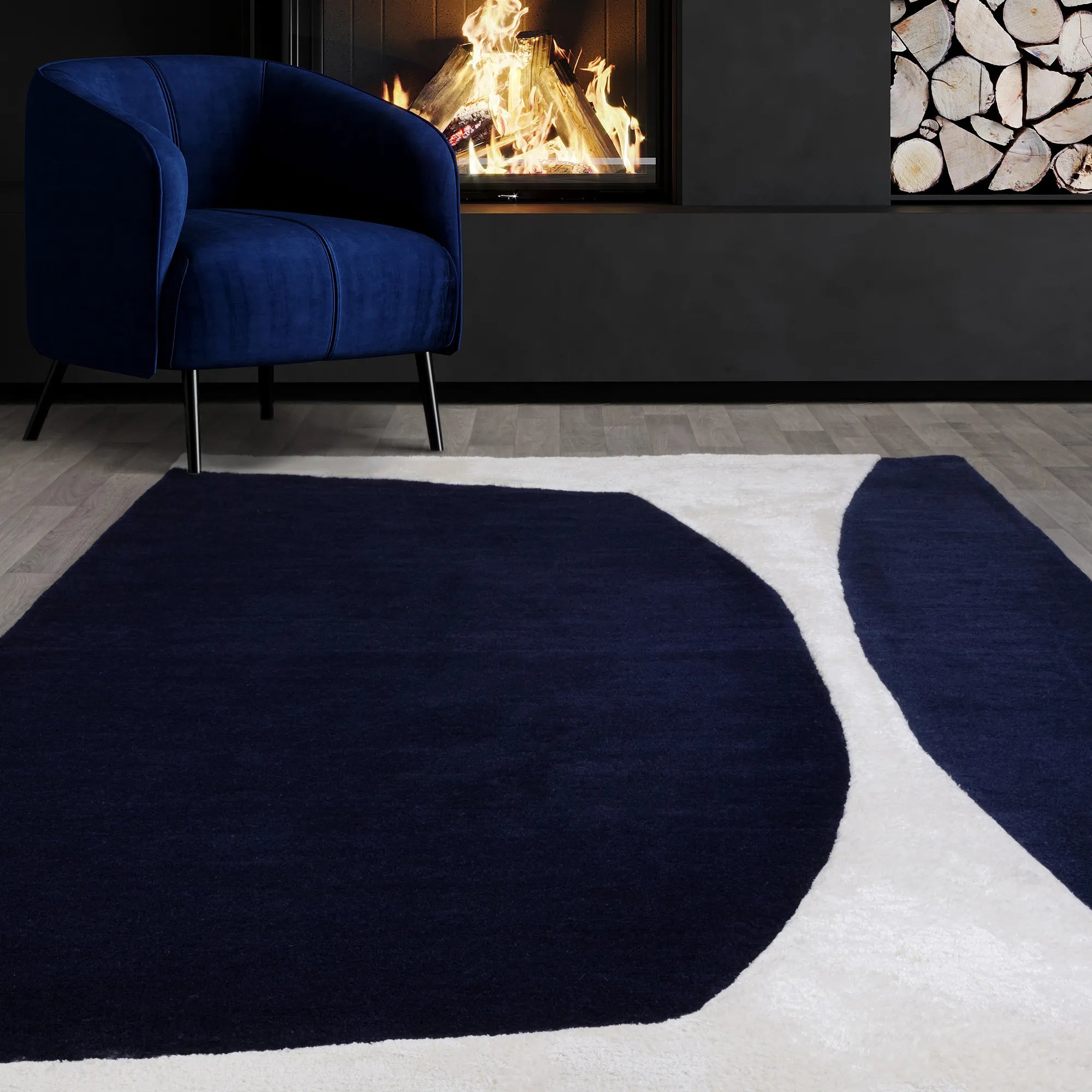 Matrix 102 Signature Indigo-Rug-Asiatic-Rugs.ie