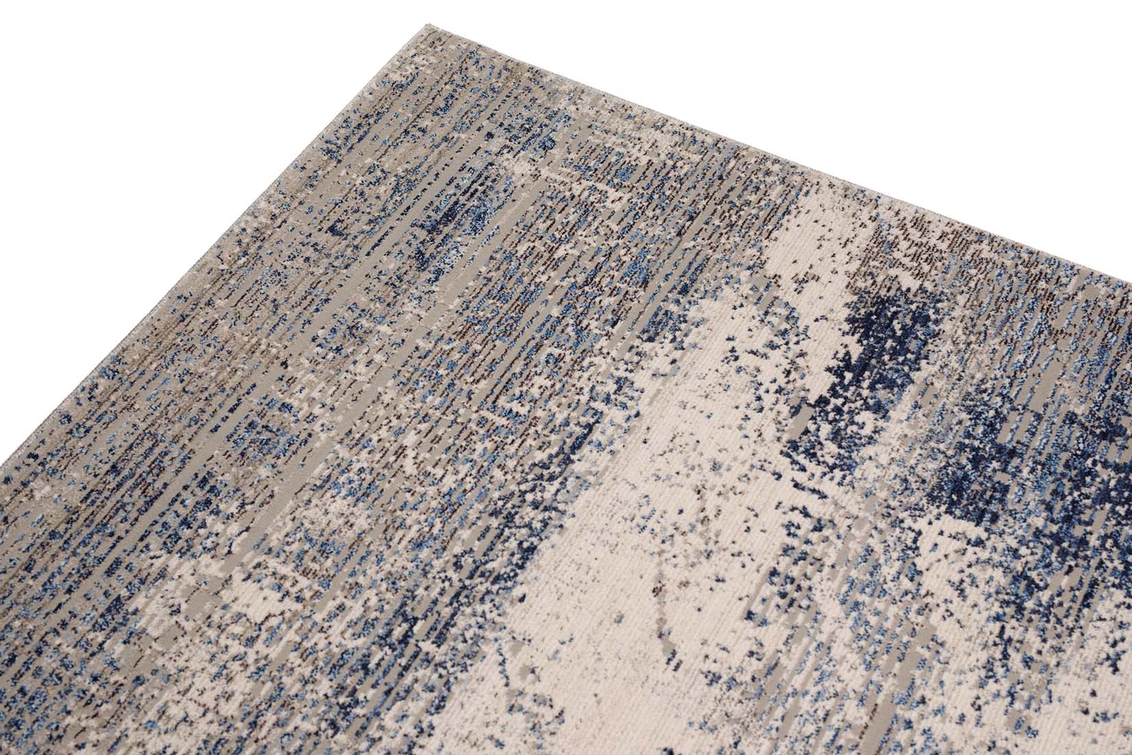 modern blue and grey abstract area rug
