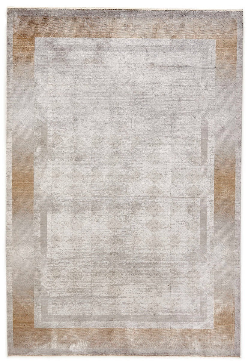 Everyday Soho Bordered Gold | Modern Style Rugs | Rugs.ie
