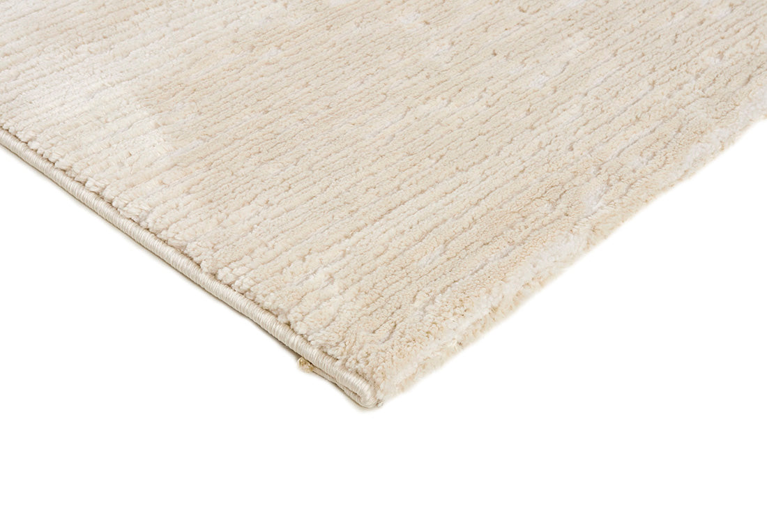 Plain cream Moroccan style rug 
