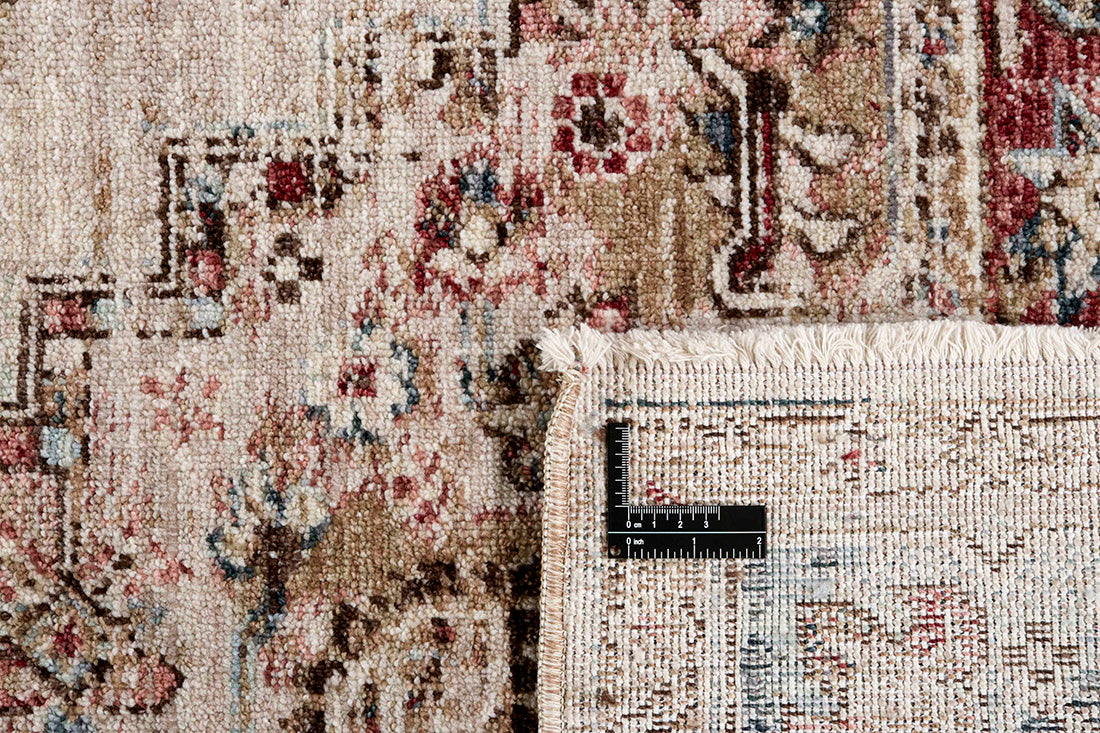 Persian style rug in multicoloured print 
