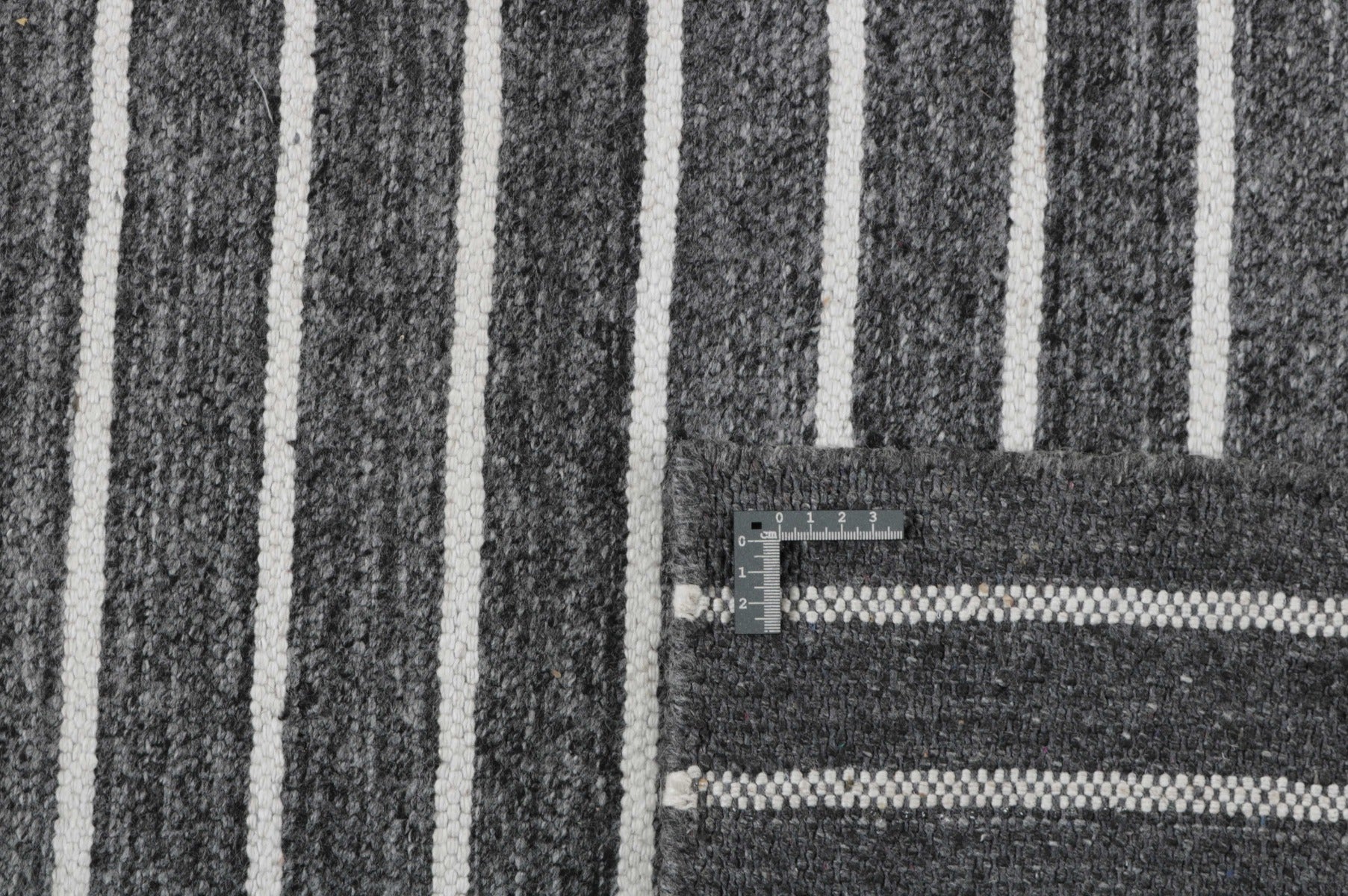 authentic oriental kelim flatweave striped rug in grey