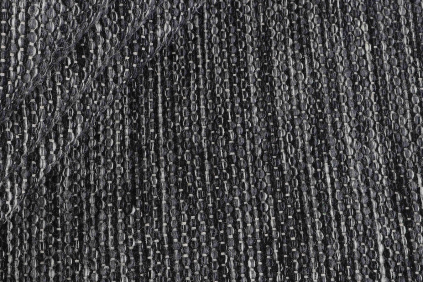 plain grey and black flatweave rug