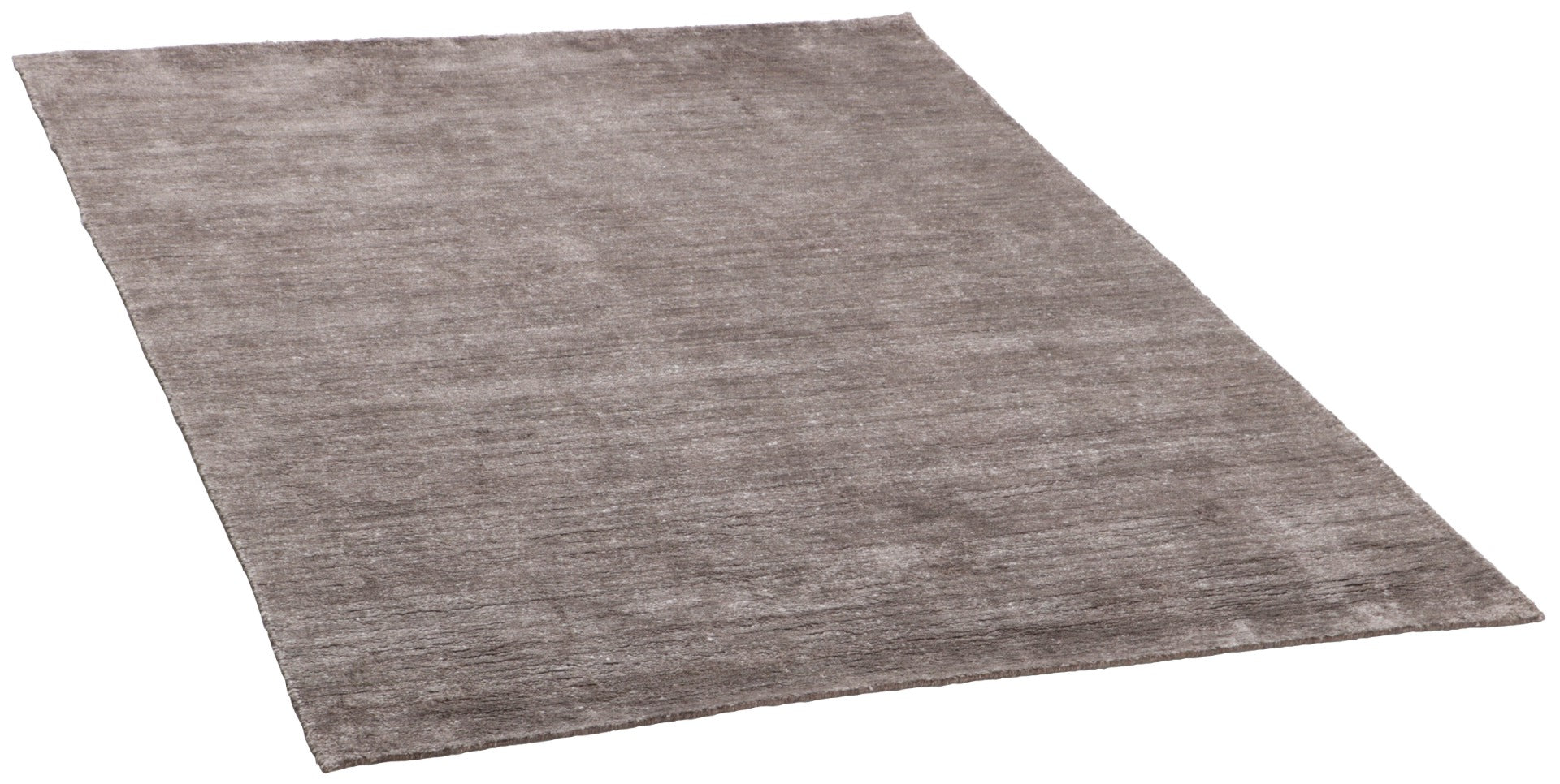 Plain brown viscose rug