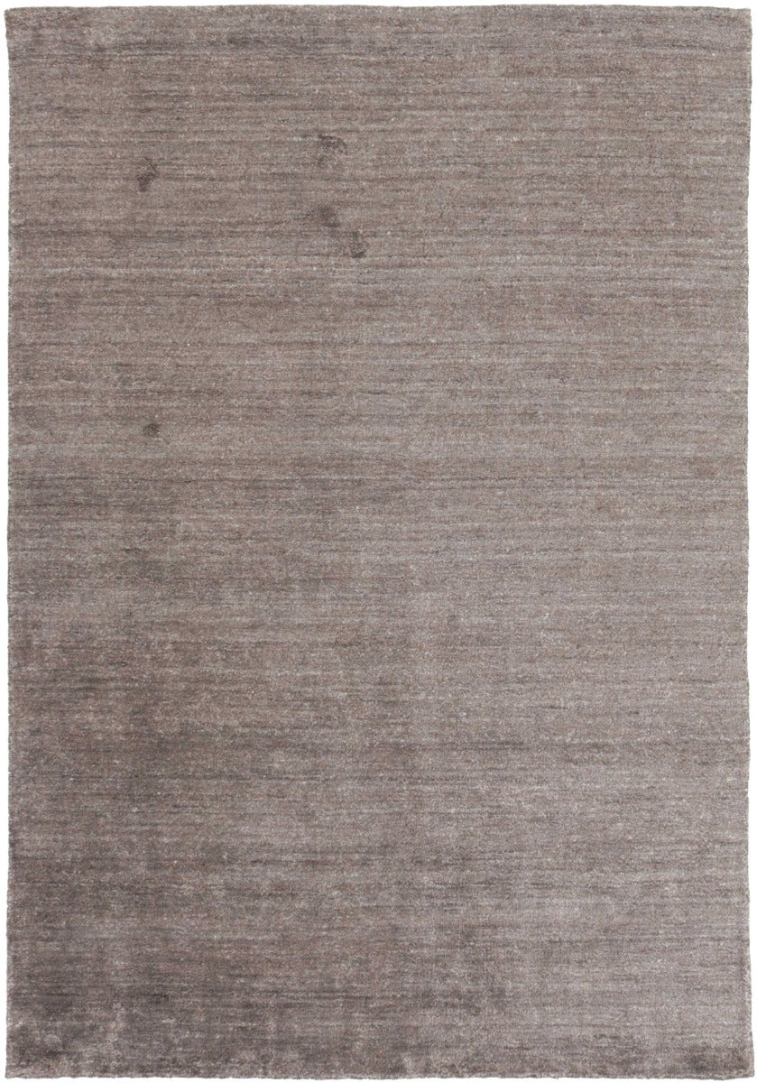 Plain brown viscose rug