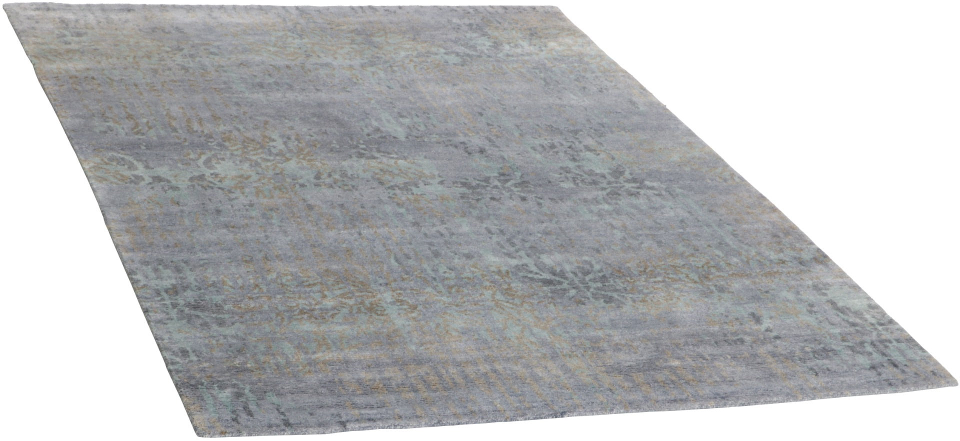 Area rug with  abstract design in grey