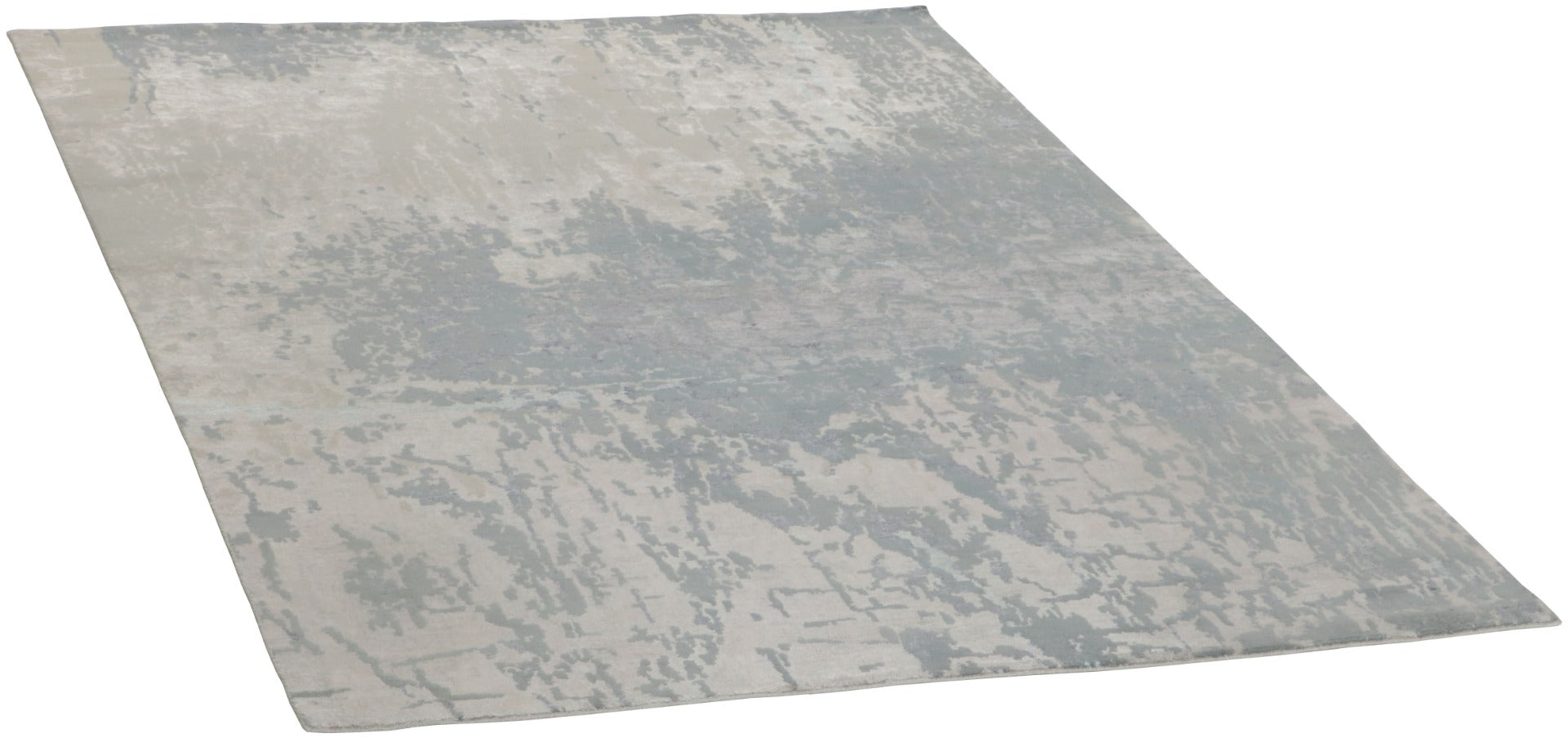  grey and blue abstract rug
