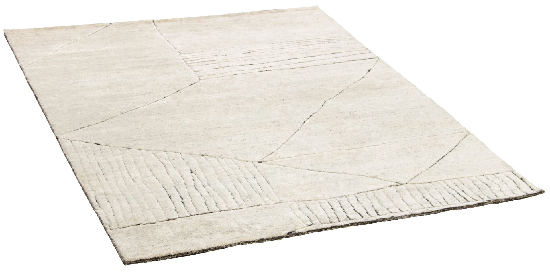 beige area rug with abstract design
