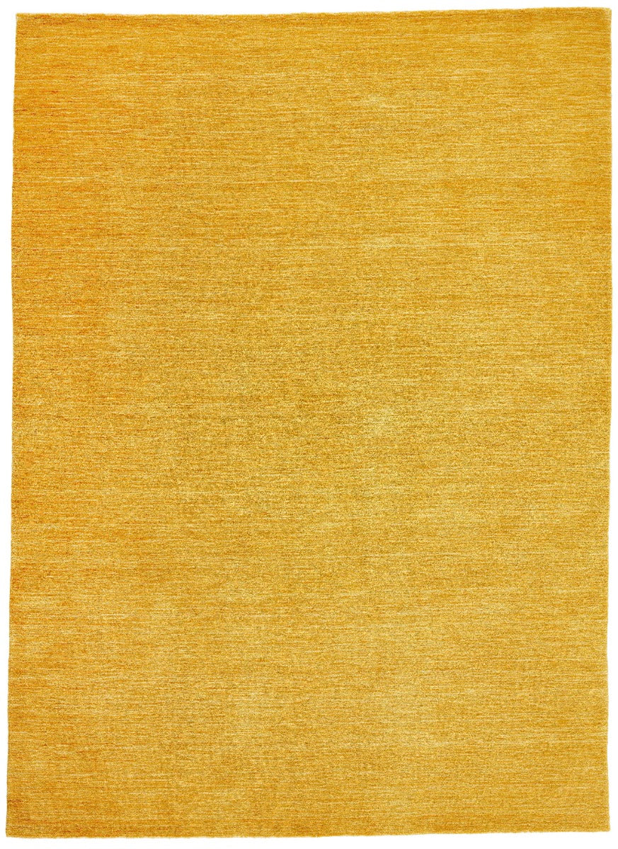 plain yellow wool area rug