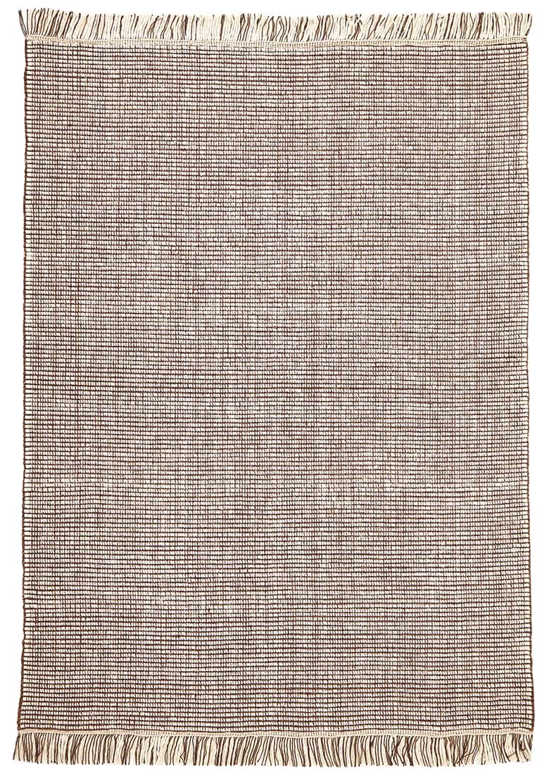 Brown textured flatweave rug

