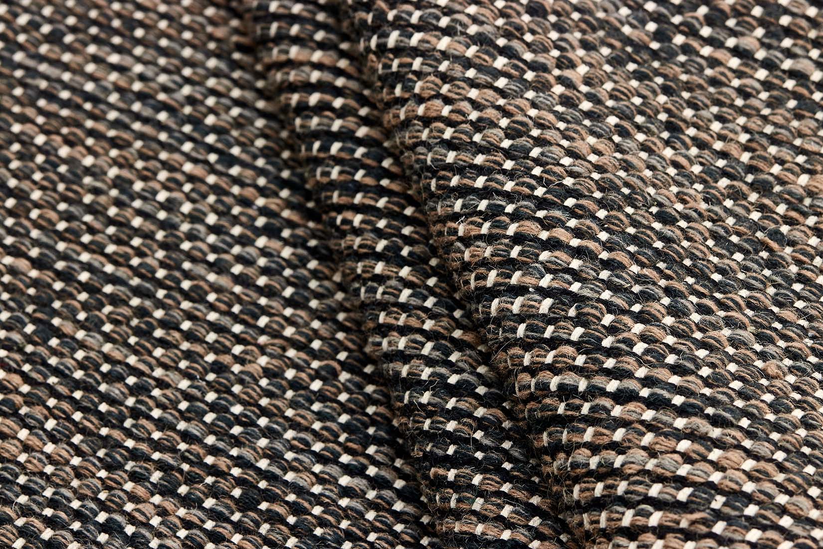 plain brown flatweave wool rug
