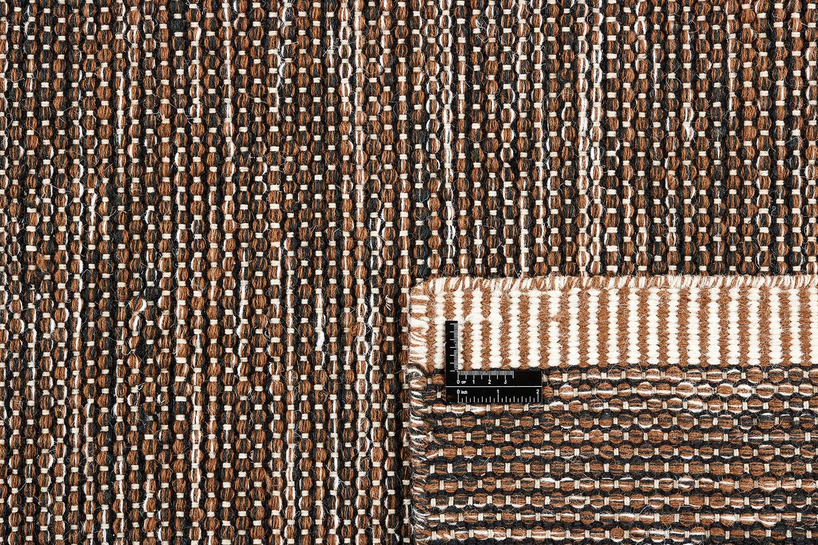 plain soft brown flatweave wool runner
