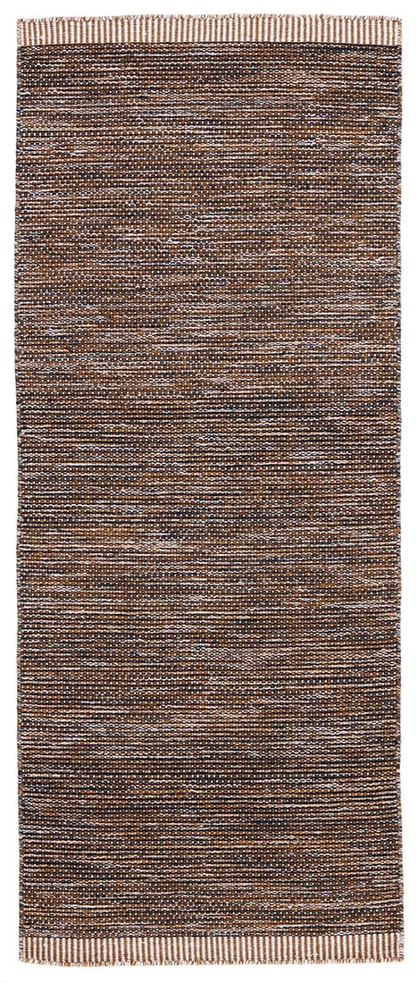 plain soft brown flatweave wool runner
