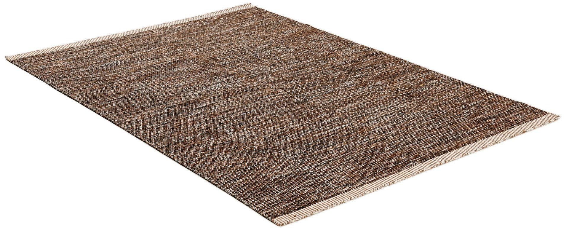 plain soft brown flatweave wool rug
