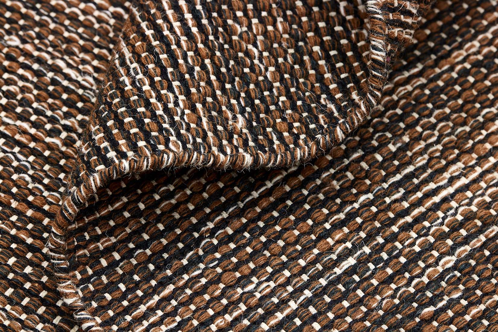 plain soft brown flatweave wool rug
