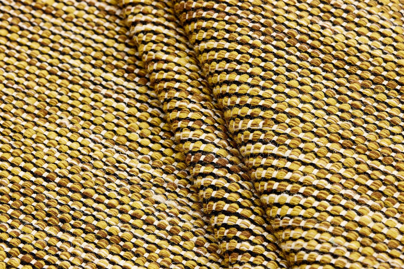 plain yellow flatweave wool rug
