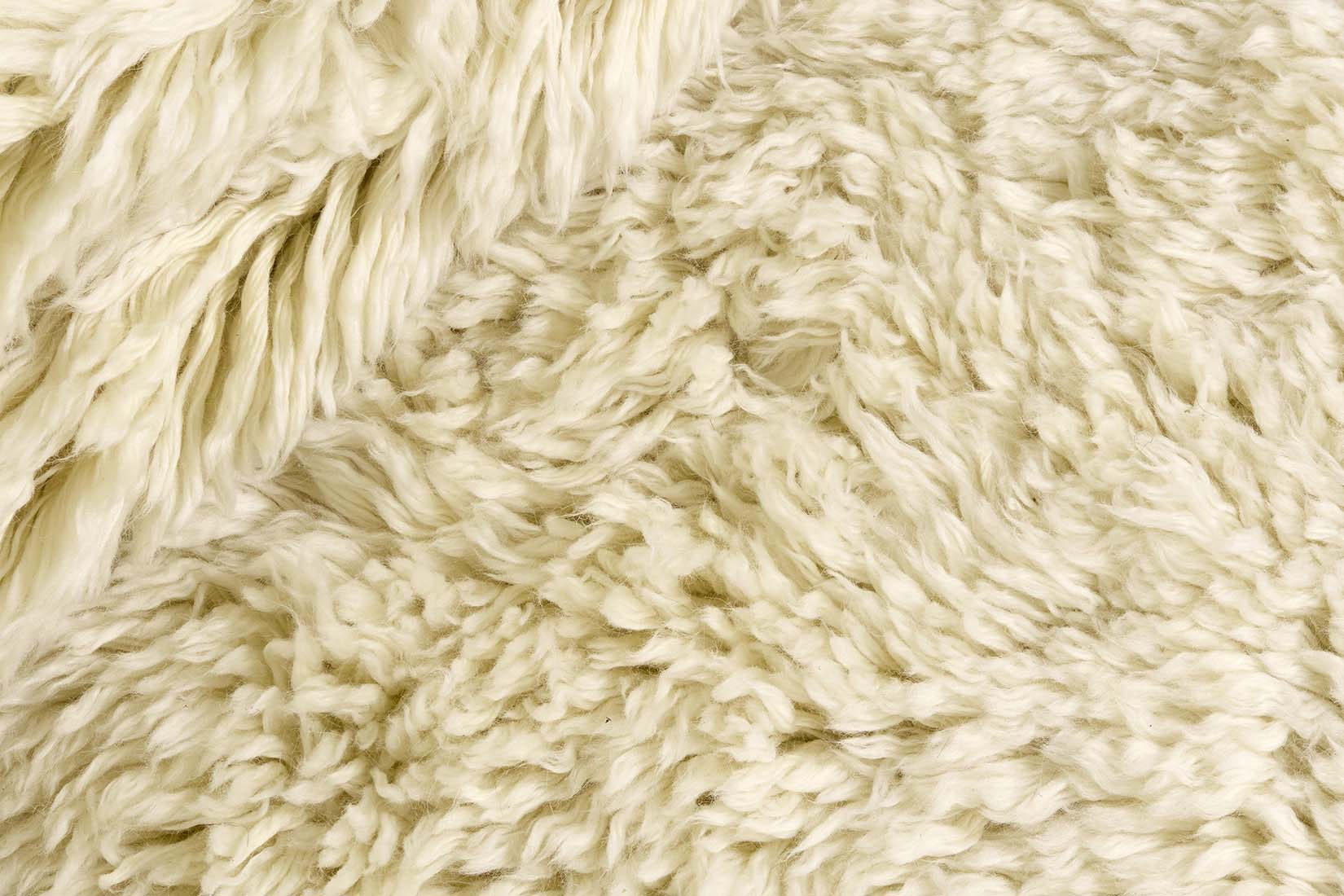 cream wool shagpile rug
