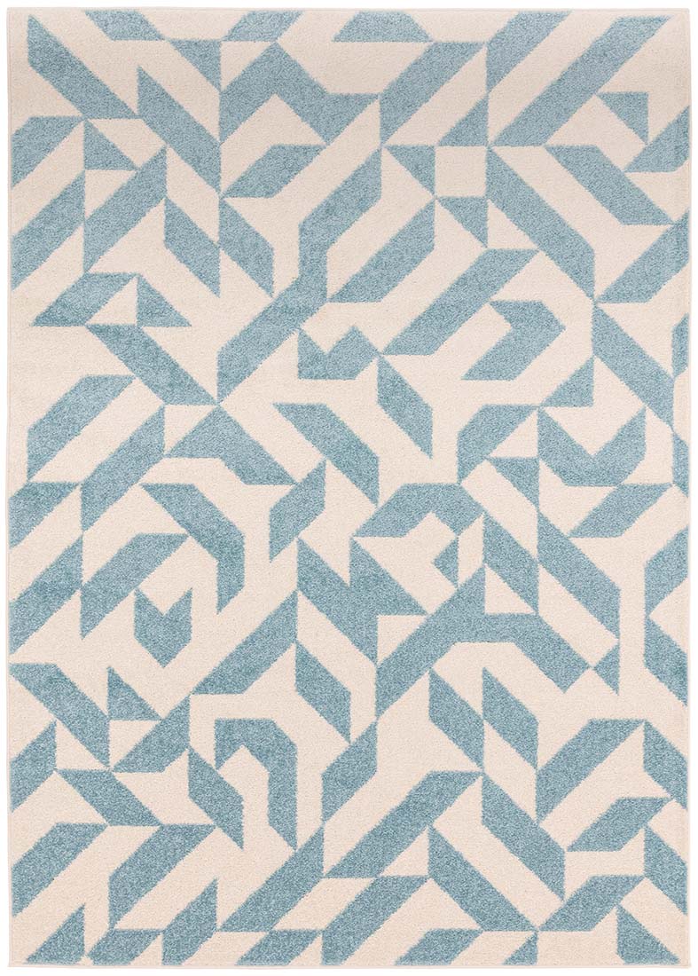 abstract blue flatweave rug
