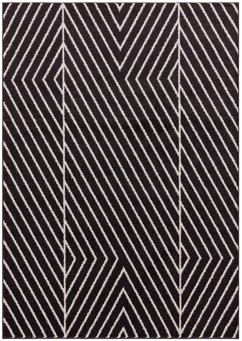 abstract black flatweave rug
