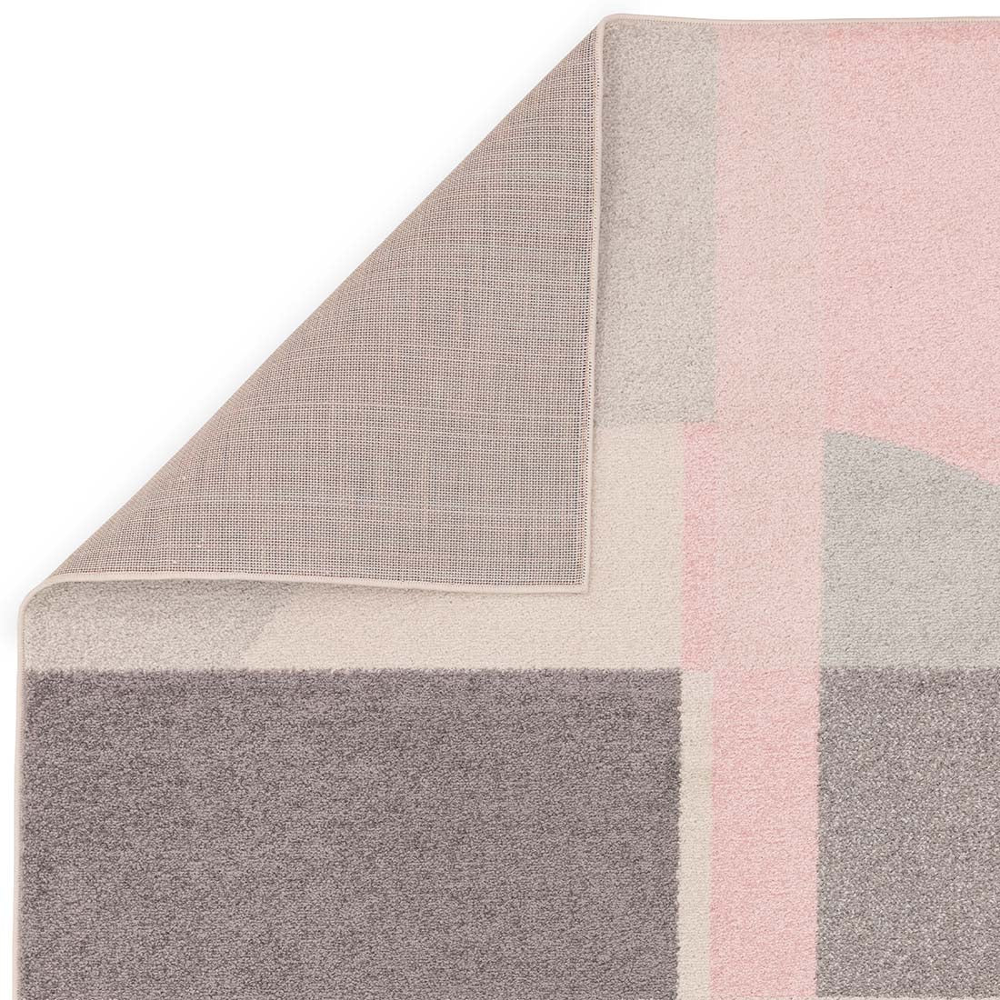 geometric pink flatweave rug
