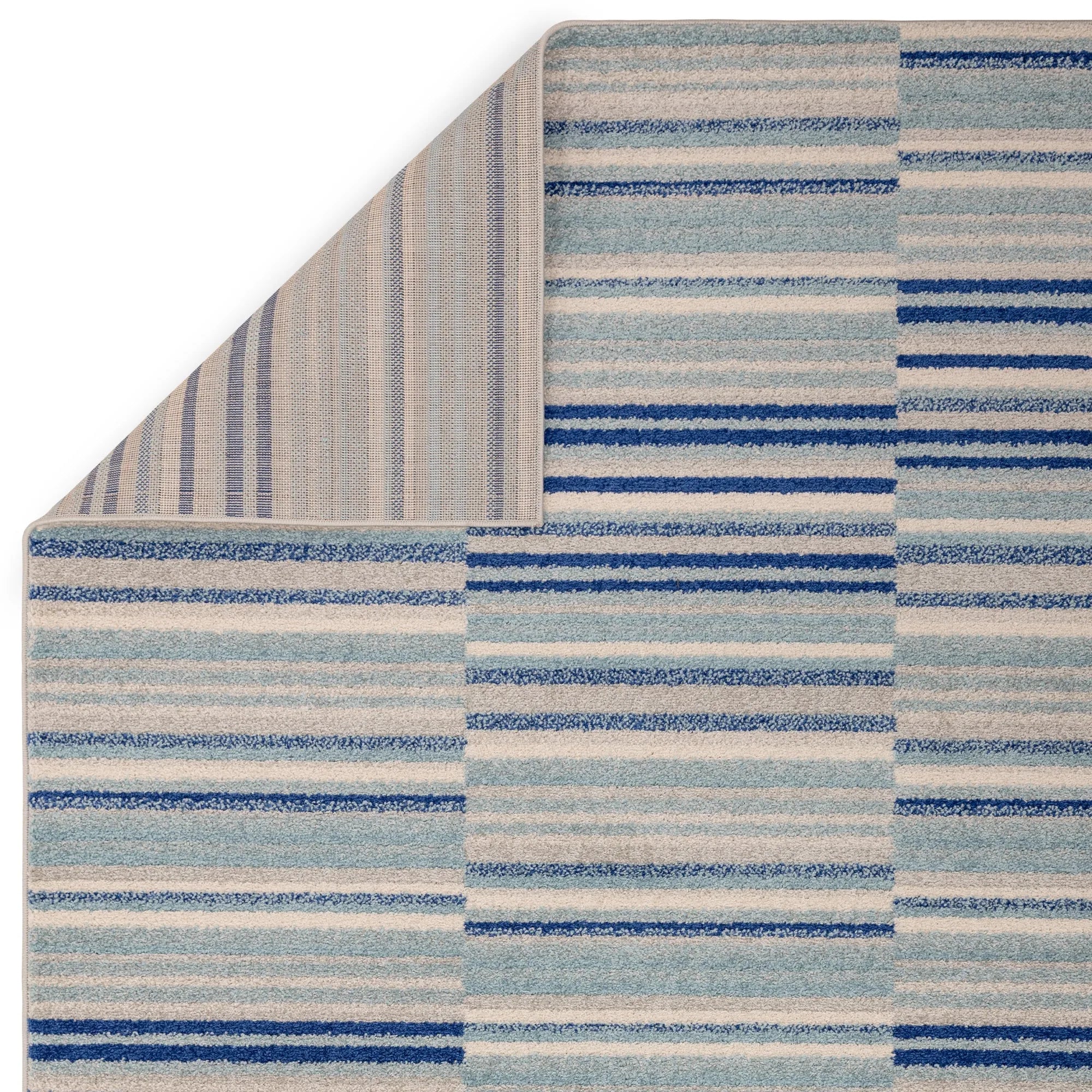 abstract blue flatweave rug