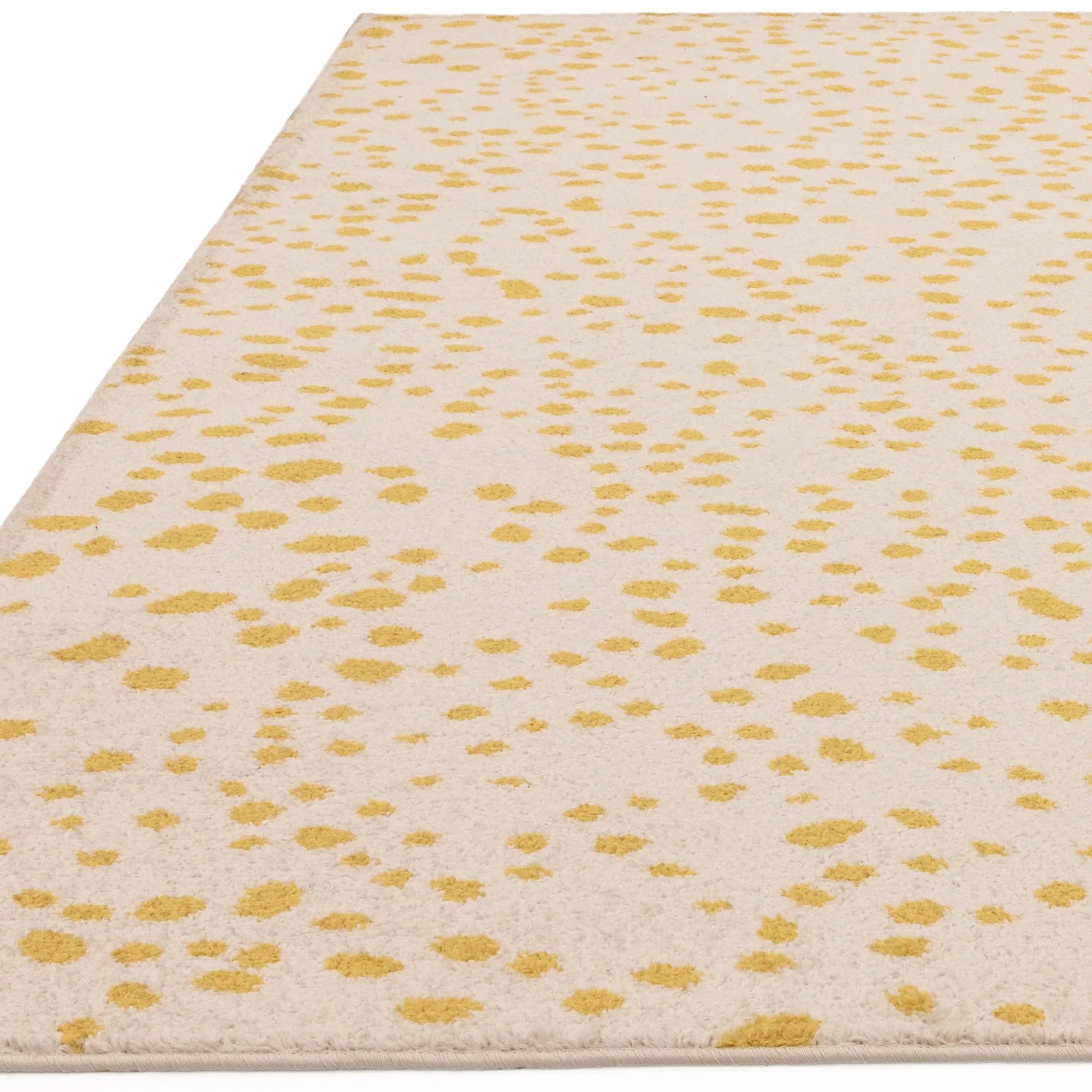 abstract yellow flatweave rug