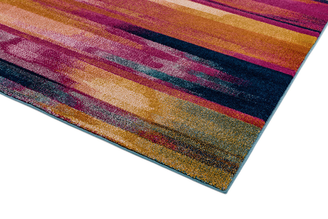 multicolour striped rug